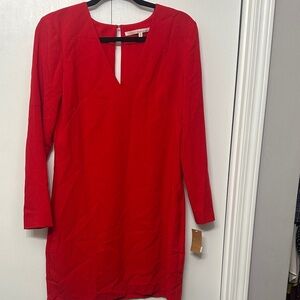 RACHEL Rachel Roy Vibrant Red Long Sleeve Dress